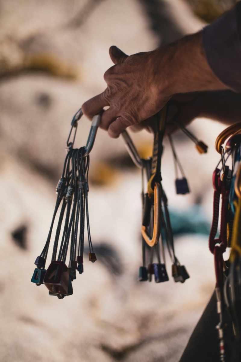Image 1. A climber in preparation