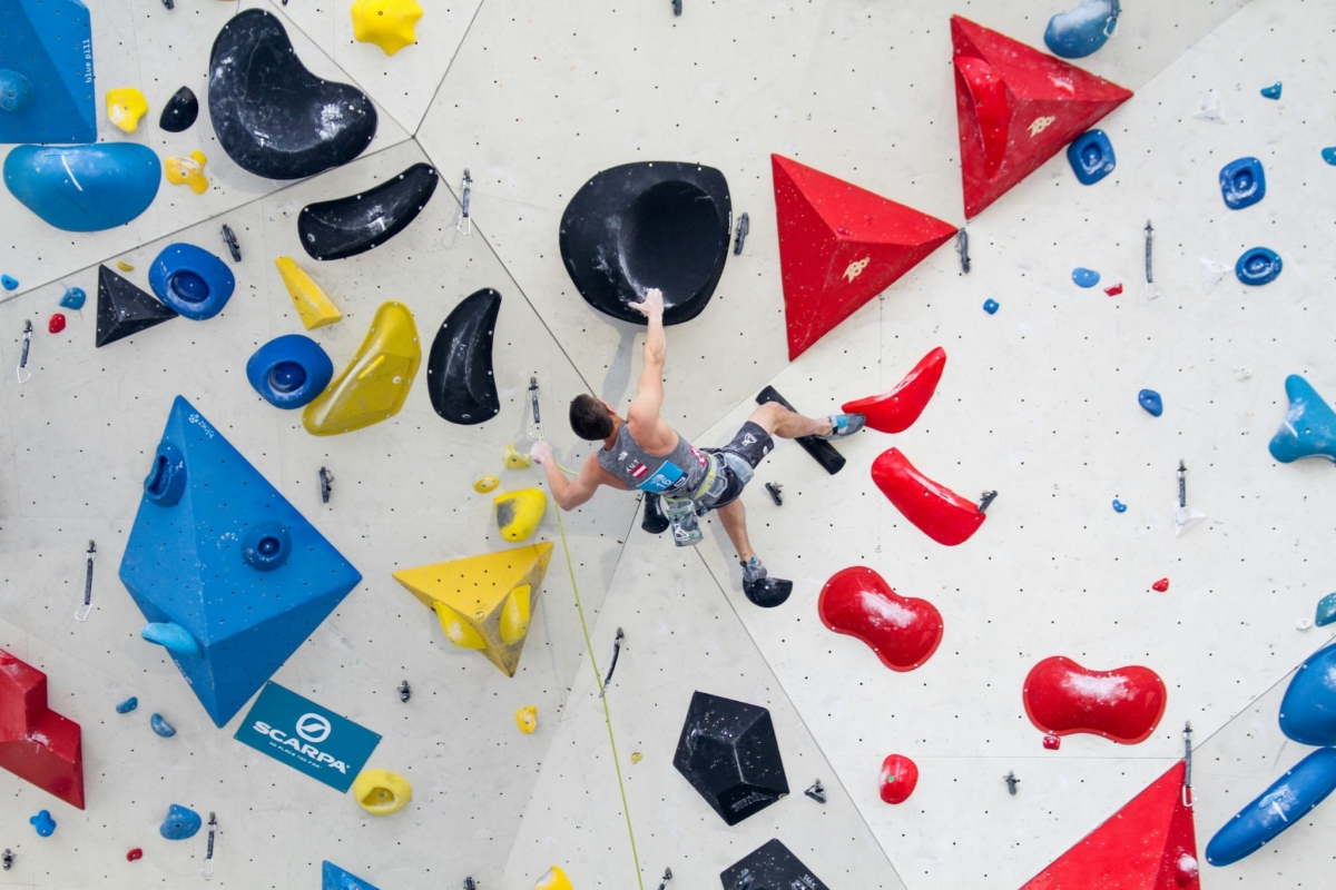 Image 3. A climber in action